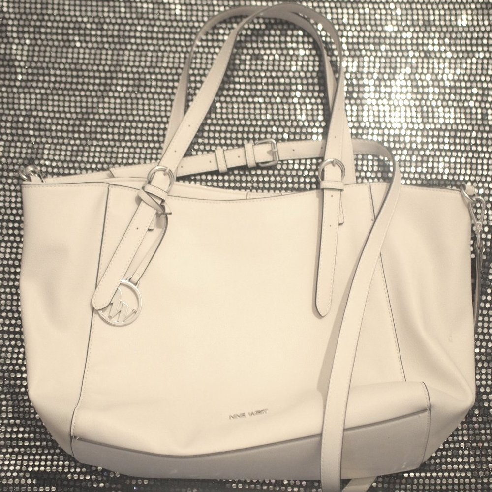Nine West Biege White Handbag Two Styles in One | Good condition